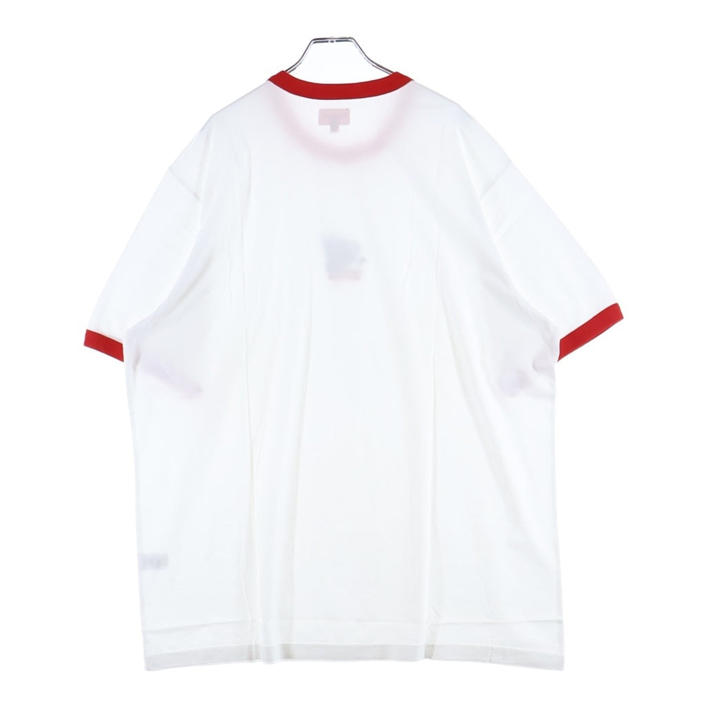 SUPREME(シュプリーム) 21AW Dragon Ringer Tee ドラゴン フロント刺繍 リンガー半袖Tシャツ カットソー ホワイト/レッド