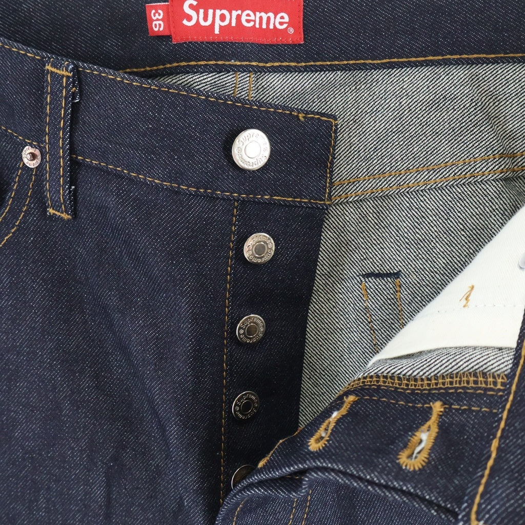 SUPREME(シュプリーム) Rigid Slim Jeans リジッド スリム ジーンズ ボタンフライ デニムパンツ インディゴ