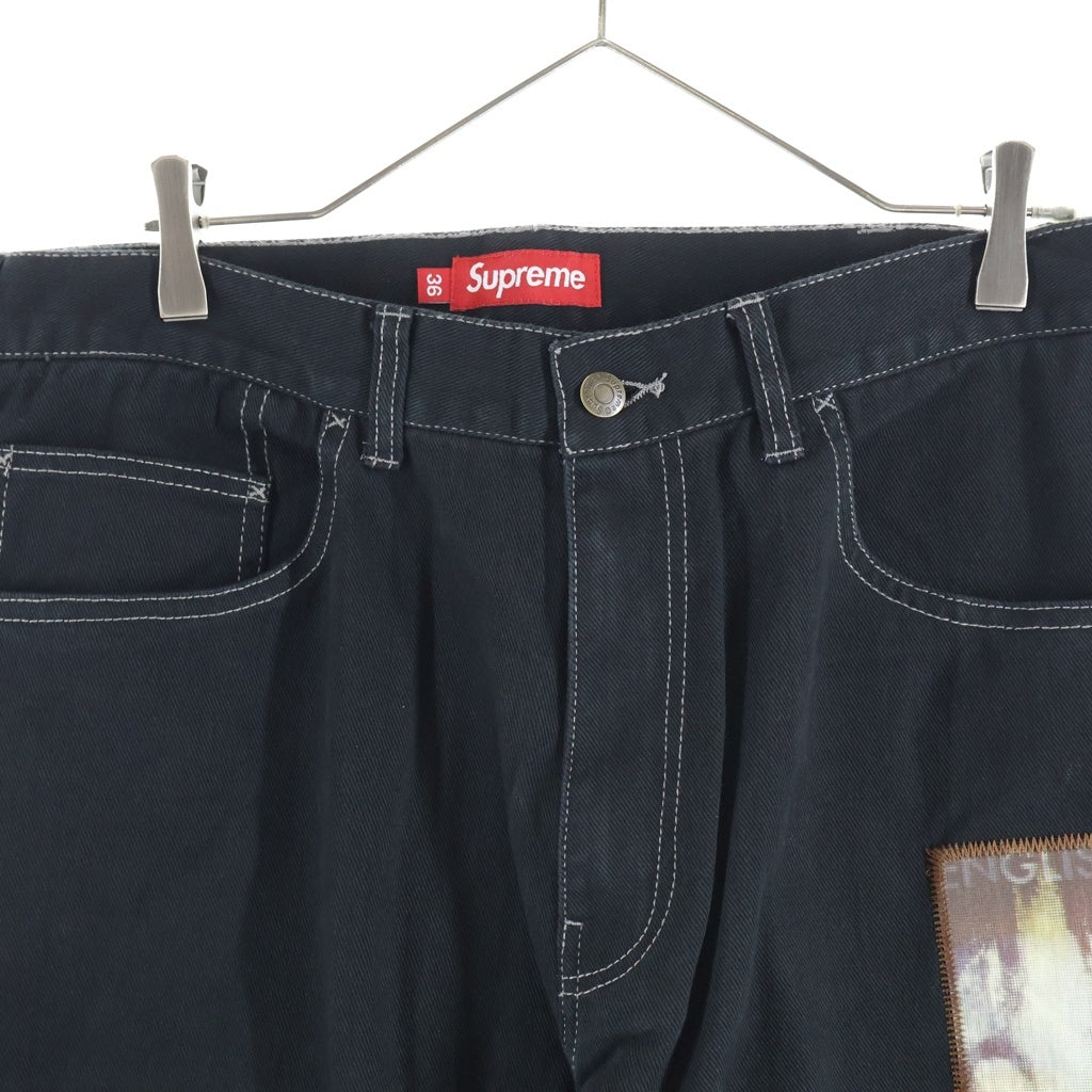 SUPREME(シュプリーム) 23AW Dream English Kid Twill Panel Pant ドリーム イングリッシュ キッド ツイル パネル ジップフライ パンツ ブラック