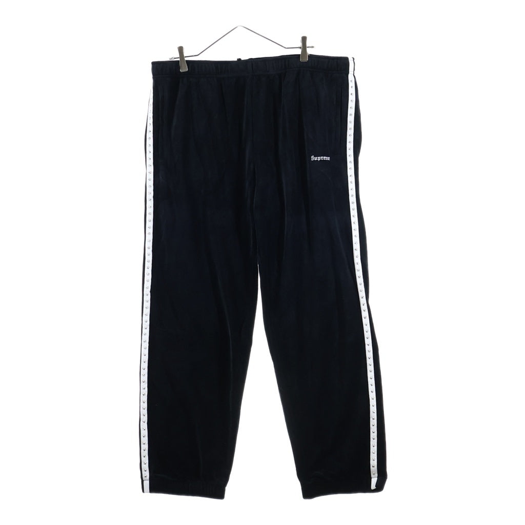 SUPREME(シュプリーム) 22AW Studded Velour Track Pant スタッズ ベロア トラックパンツ ブラック