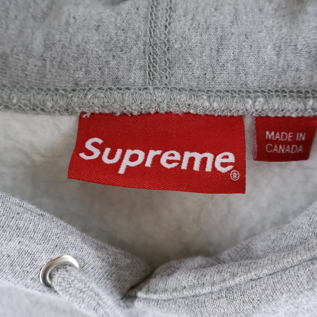 SUPREME(シュプリーム) 19SS Swarovski Box Logo Hooded Sweatshirt × スワロフスキー ボックスロゴ プルオーバーパーカー グレー