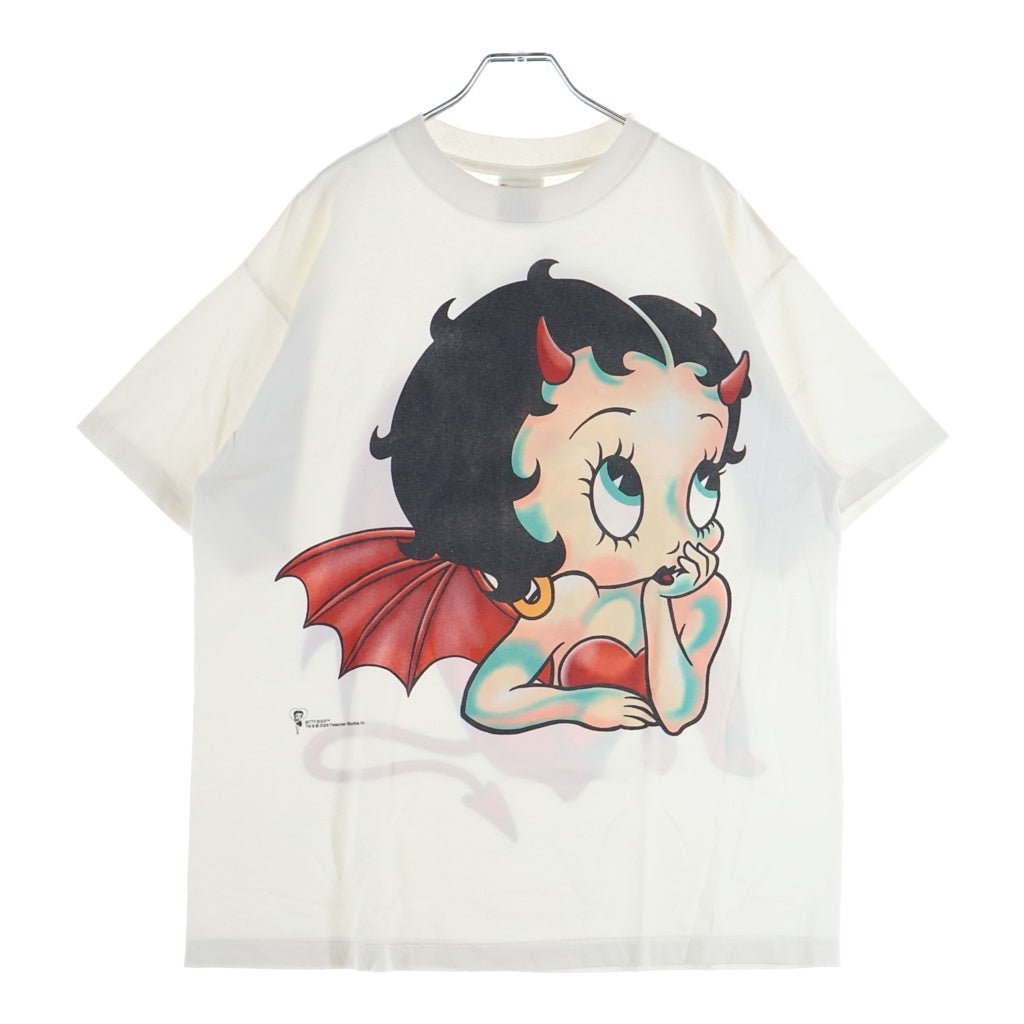 SAINT MICHAEL(セントマイケル) 26AW BTY SS T-SHIRT DEVIL SM-MK1-0000-C12 ベティ デビル フロントプリント半袖Tシャツ カットソー ホワイト
