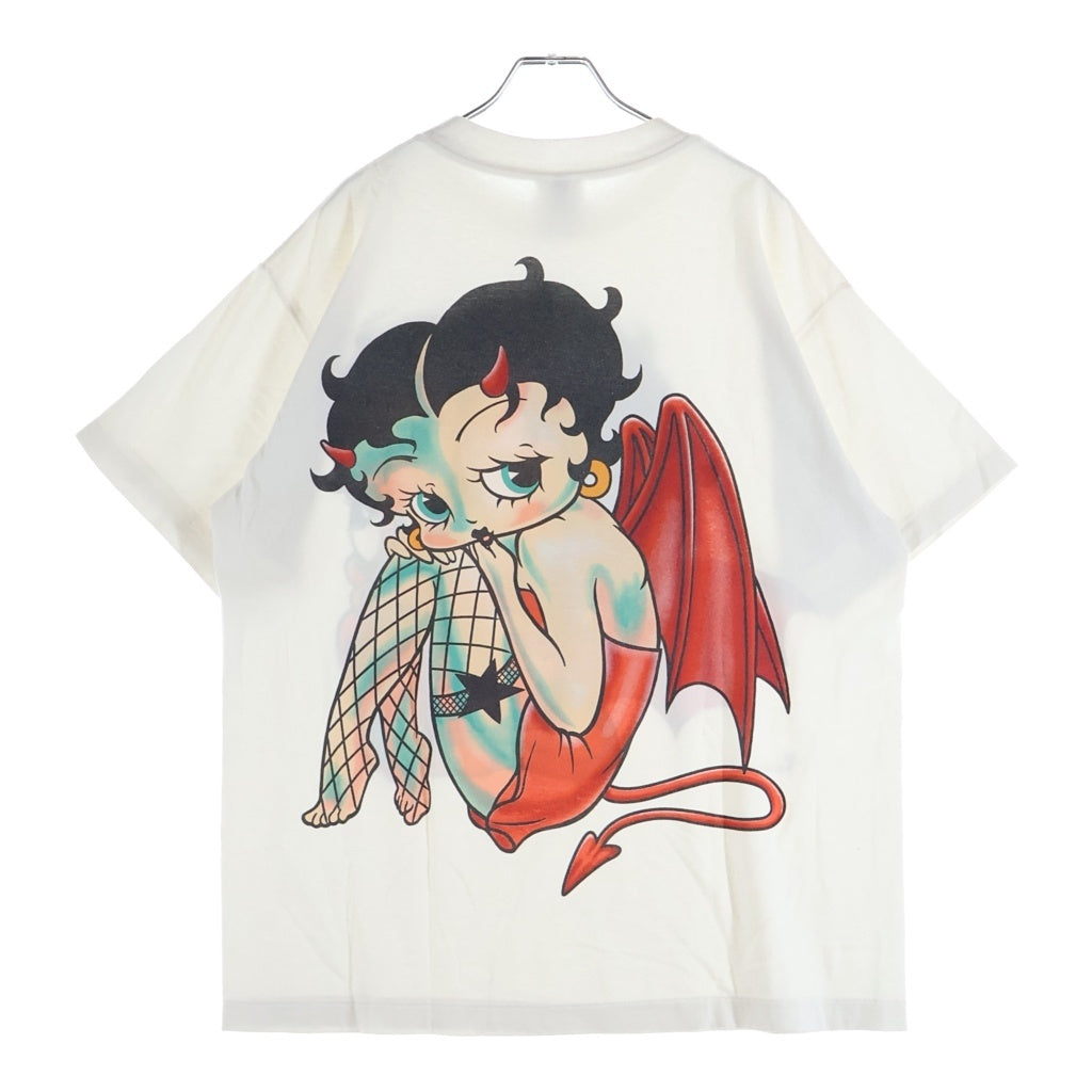 SAINT MICHAEL(セントマイケル) 26AW BTY SS T-SHIRT DEVIL SM-MK1-0000-C12 ベティ デビル フロントプリント半袖Tシャツ カットソー ホワイト