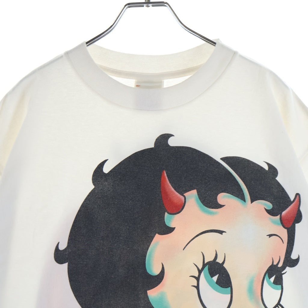 SAINT MICHAEL(セントマイケル) 26AW BTY SS T-SHIRT DEVIL SM-MK1-0000-C12 ベティ デビル フロントプリント半袖Tシャツ カットソー ホワイト
