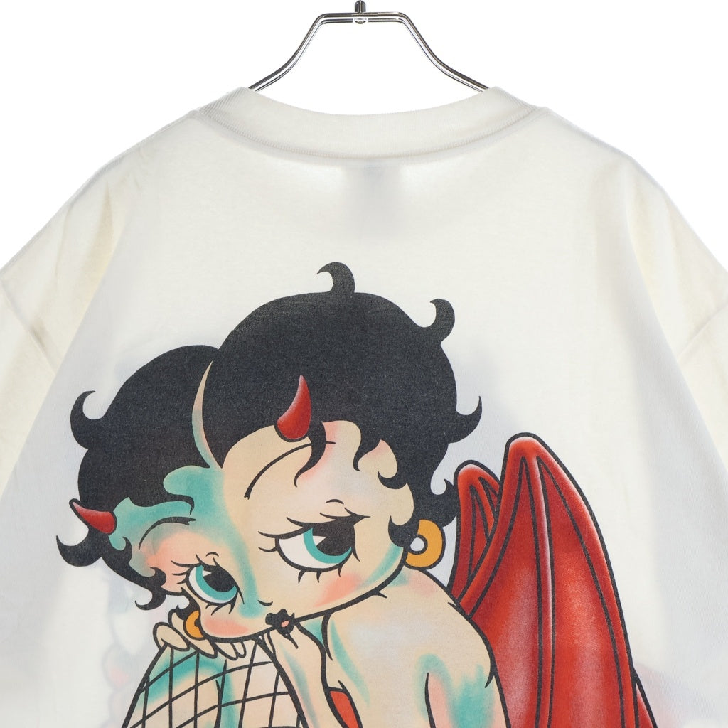 SAINT MICHAEL(セントマイケル) 26AW BTY SS T-SHIRT DEVIL SM-MK1-0000-C12 ベティ デビル フロントプリント半袖Tシャツ カットソー ホワイト