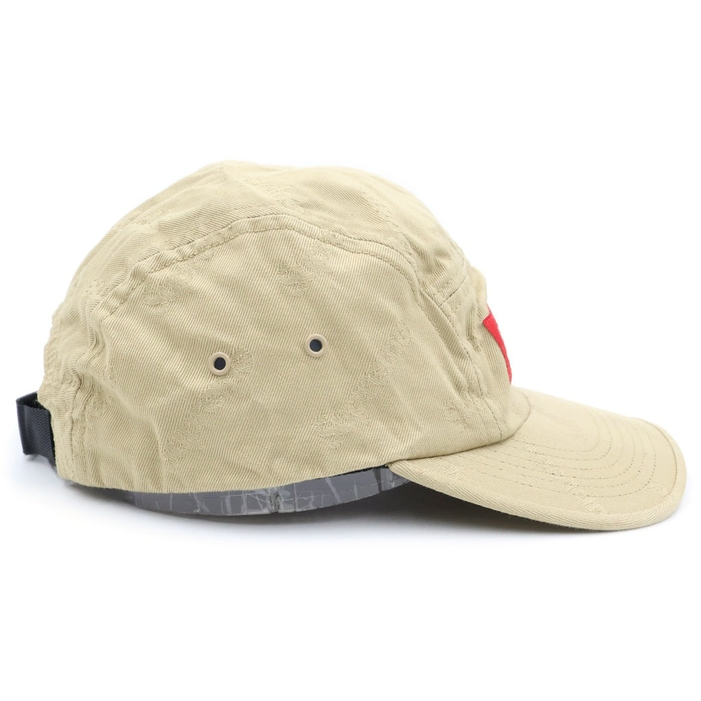 SUPREME(シュプリーム) 19AW Jacquard Logos Twill Camp Cap ジャガード ロゴ総柄 ツイルキャンプキャップ ブラック