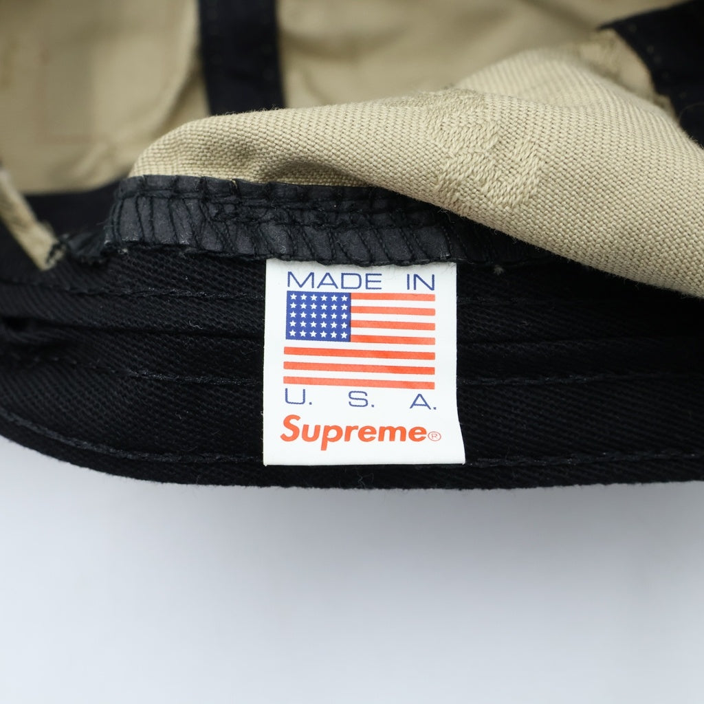 SUPREME(シュプリーム) 19AW Jacquard Logos Twill Camp Cap ジャガード ロゴ総柄 ツイルキャンプキャップ ブラック