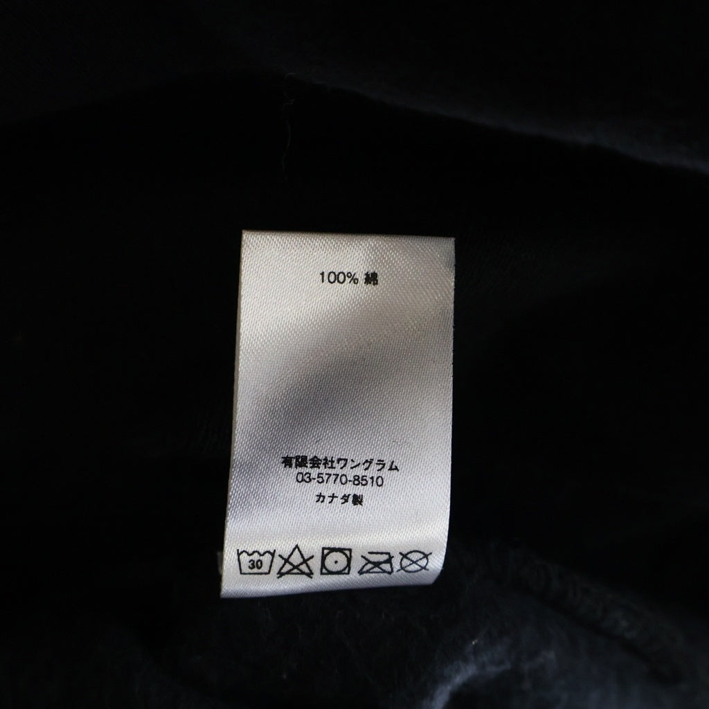 SUPREME(シュプリーム) 17AW ZigZag Stitch Panel Crewneck ジグザグステッチ ロゴ刺繍 クルーネック スウェットトレーナー ブラック