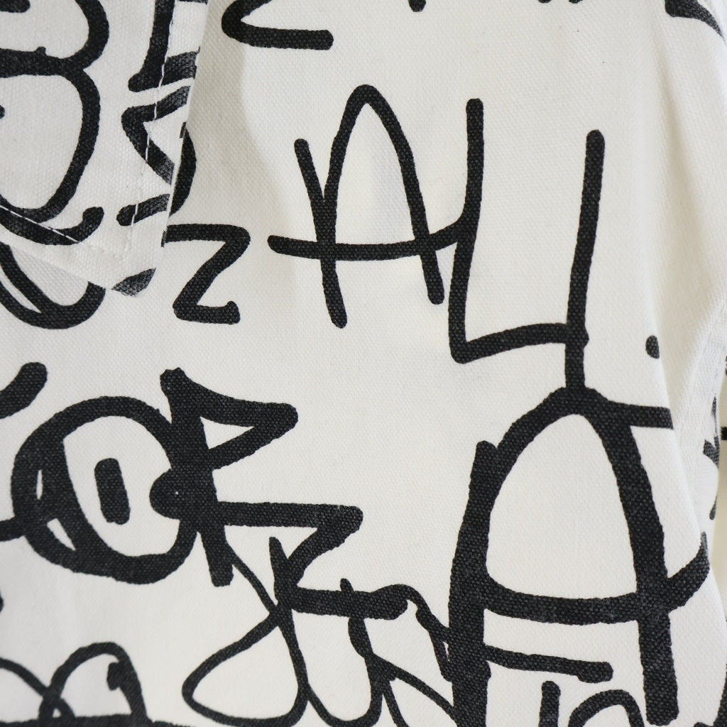 SUPREME(シュプリーム) 18AW ×COMME des GARCONS SHIRT Printed Canvas Chore Coat コムデギャルソンシャツ 総柄プリント キャンバス カバーオール デニムジャケット ホワイト
