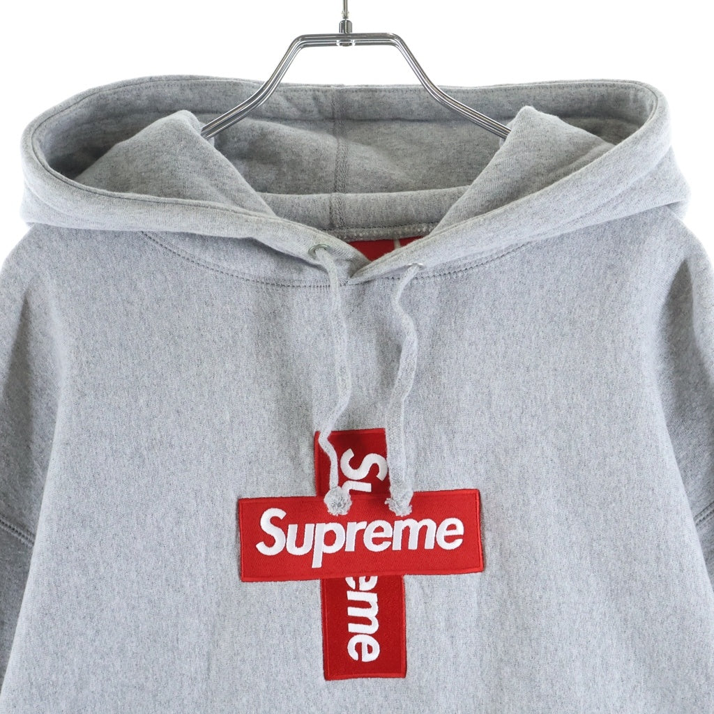 SUPREME(シュプリーム) 20AW Cross Box Logo Hooded Sweatshirt クロスボックスロゴ プルオーバースウェットパーカー フーディー グレー