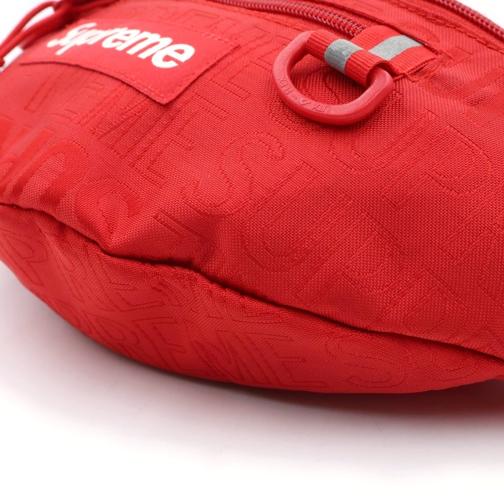 SUPREME(シュプリーム) 19SS Waist Bag ボックスロゴ ロゴ総柄 ウエストバッグ ショルダーバッグ レッド レディース