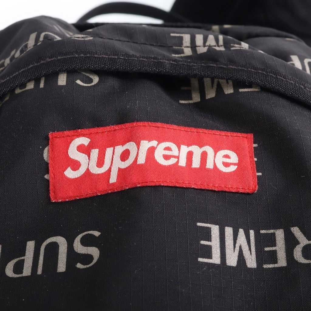 SUPREME(シュプリーム) 16AW 3M Reflective Repeat Backpack リフレクター ロゴ総柄 バックパック リュック ブラック