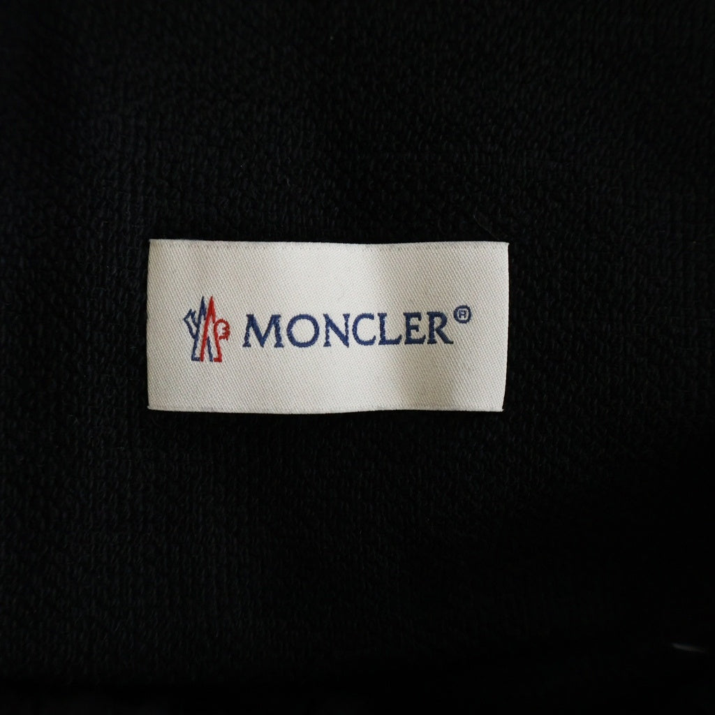 MONCLER(モンクレール) PANTARONE LUNGO K20918H00023 89A8F パンタローネ ルンゴ ロゴワッペン付き ナイロン切り替え スウェットパンツ ブラック