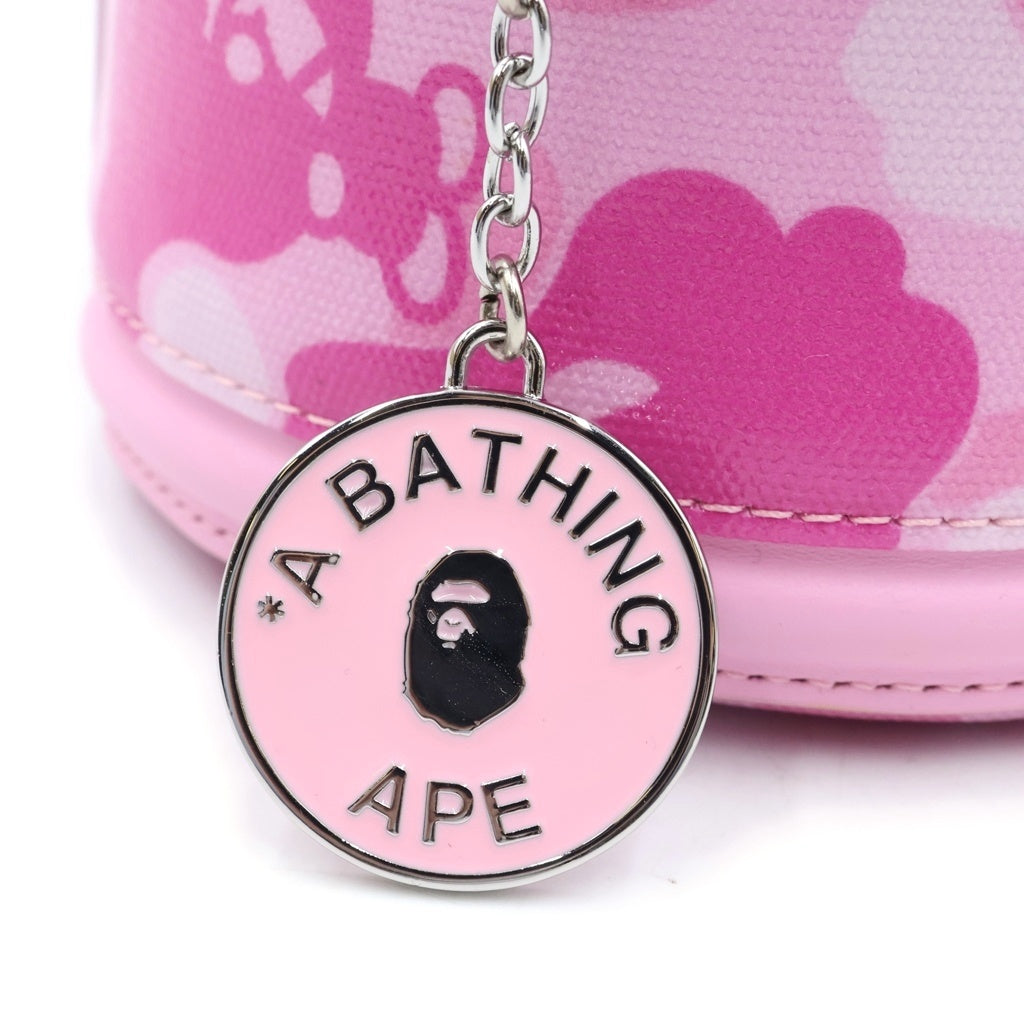 A BATHING APE(アベイシングエイプ) BABY LISA ABC CAMO VANITY CHAIN SHOULDER BAG ベビーリサ カモフラ柄 バニティ チェーンショルダーバッグ ピンク 2M20290301 レディース