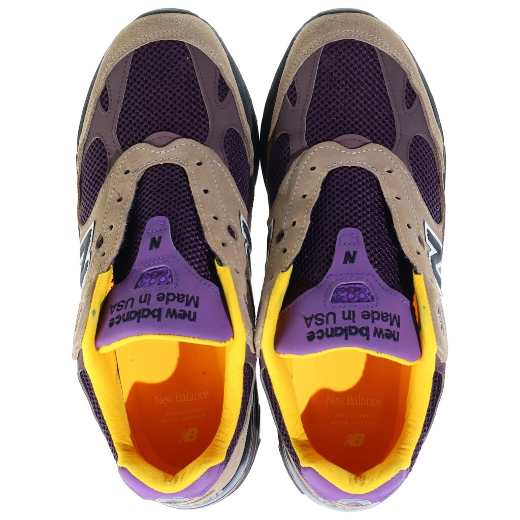 New Balance(ニューバランス) U993MU メッシュ スウェード ローカットスニーカー ブラウン/パープル US9.5/27.5cm