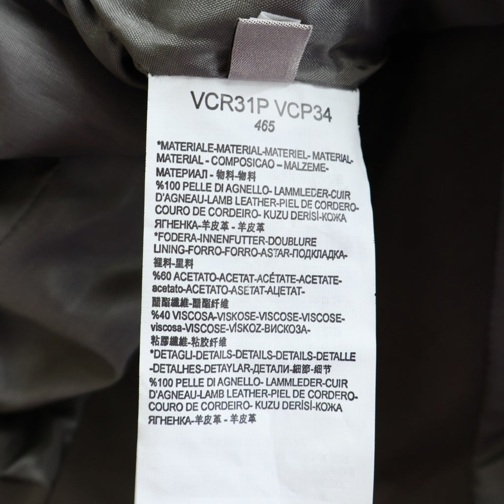 ARMANI COLLEZIONI(アルマーニ コレツィオーニ) ラムレザー ジップアップ ブルゾンジャケット グレージュ VCR31P VCP34