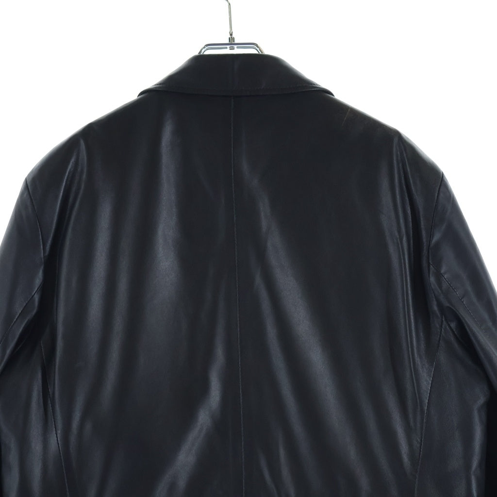 dunhill(ダンヒル) ノッチドラペル 3B ラムスキン レザージャケット ブラック PGK940-US656