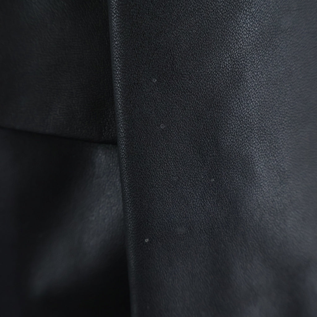 dunhill(ダンヒル) ノッチドラペル 3B ラムスキン レザージャケット ブラック PGK940-US656