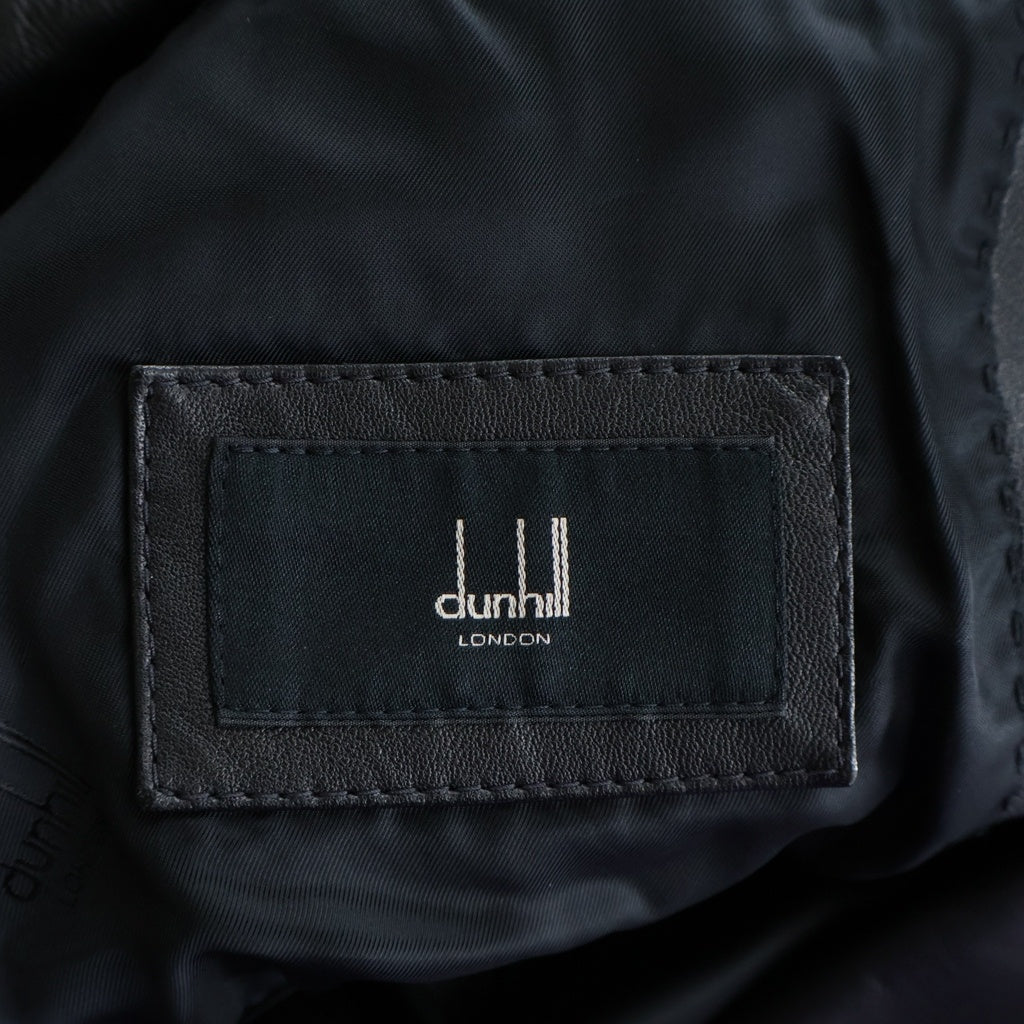 dunhill(ダンヒル) ノッチドラペル 3B ラムスキン レザージャケット ブラック PGK940-US656