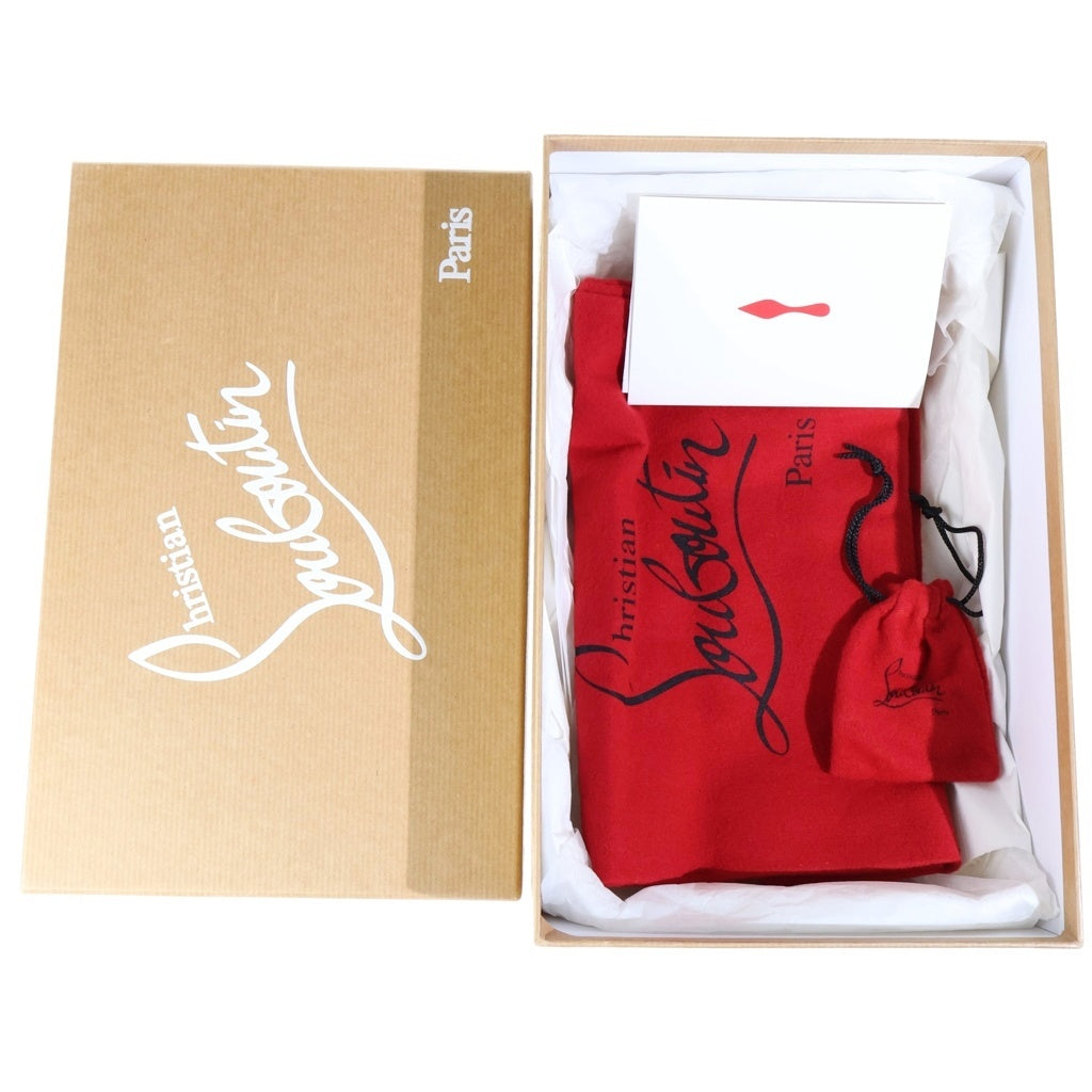 CHRISTIAN LOUBOUTIN(クリスチャンルブタン) MINIMA 45 GLITTER LEO FLOQUE/PAT レオパード グリッター ヒール パンプス サンダル ブラック レディース
