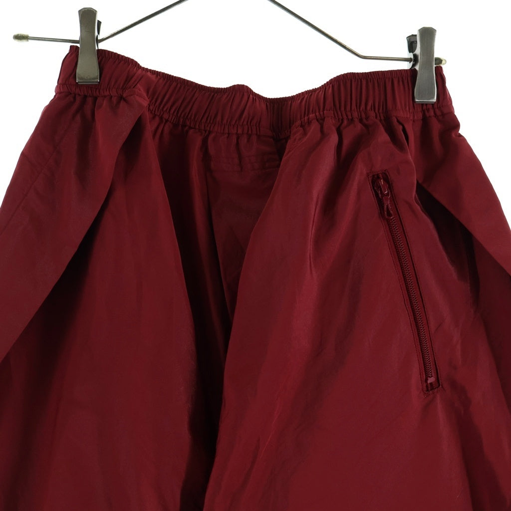 NILoS(ニルズ) 19AW TUCK TWISTED CROTCH PANTS タックドツイステッド クロッチ ハーフパンツ レッド 680PAM1