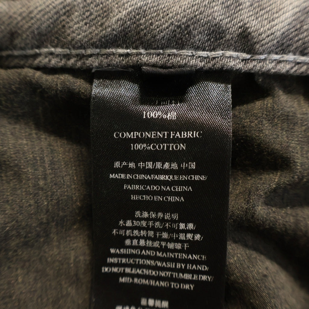 Personsoul(パーソンソール) DECONSTRUCTED DENIM JEAN デコンストラクテッド フレアパッチ ワークデニムジーンズ パンツ グレー HL6380