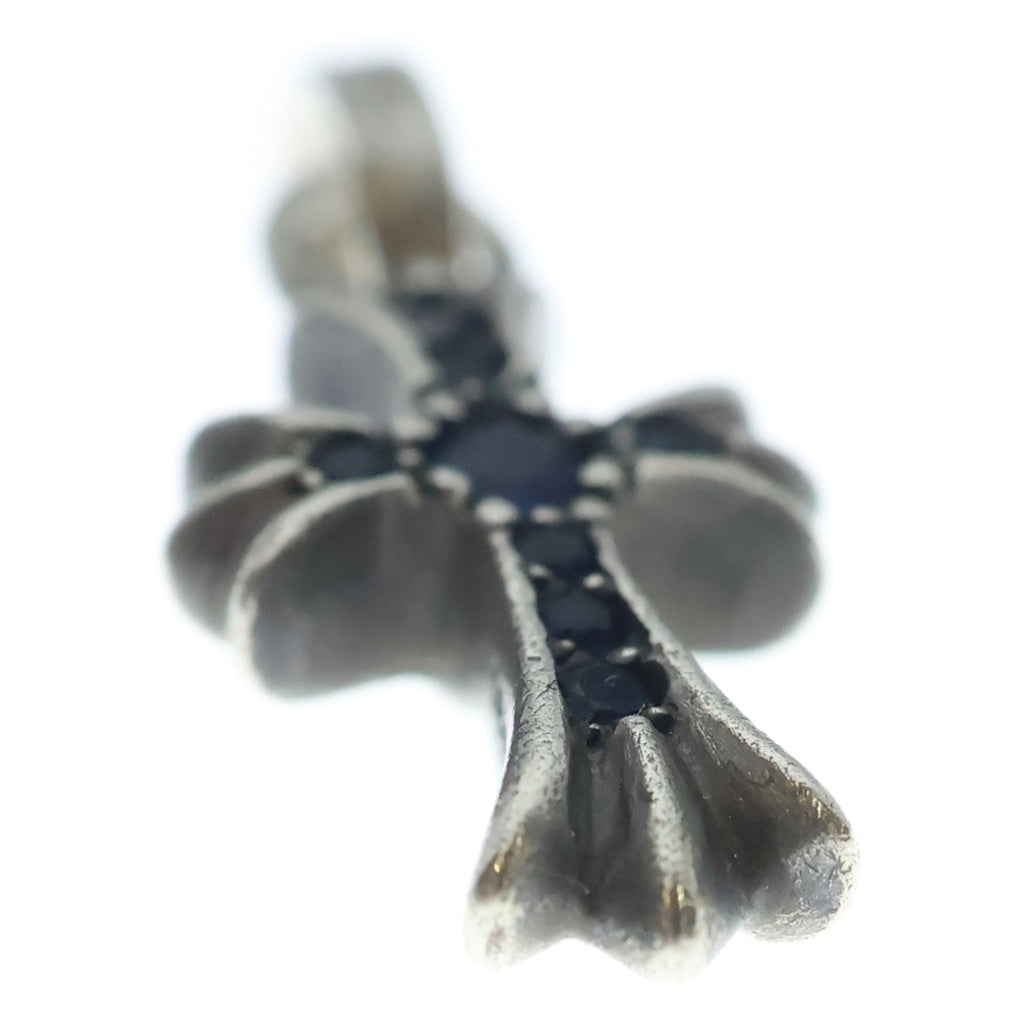CHROME HEARTS(クロムハーツ) CRS BBYFAT P SAP ベイビーファットクロス PAVEサファイア ペンダントトップ シルバー BCA236