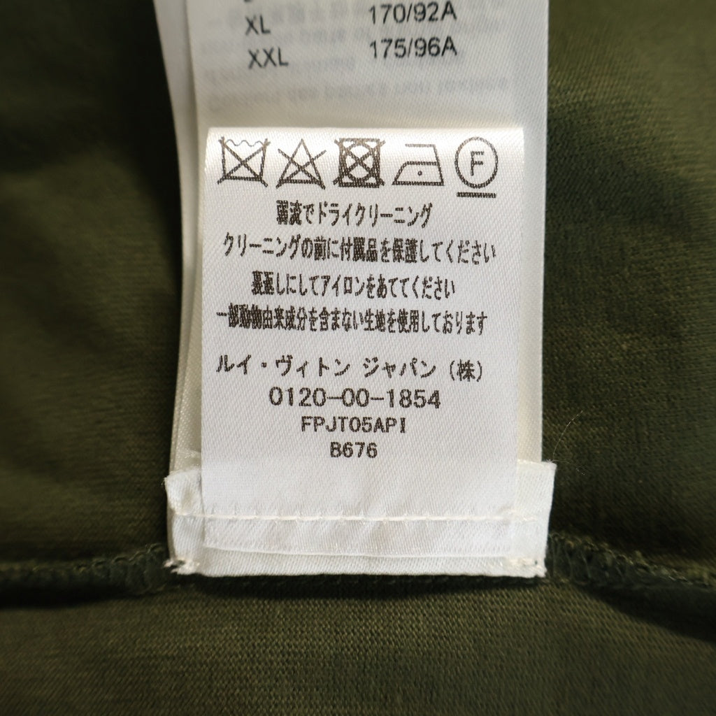 LOUIS VUITTON(ルイヴィトン) モノグラム ショルダージップ クルーネック チェーン装飾 半袖Tシャツ カットソー カーキ RW232W API FPJT05