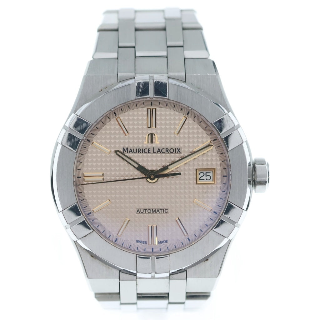MAURICE LACROIX(モーリスラクロア) Aikon Automatic 39mm アイコン オートマティック ローズゴールド文字盤 SS/AT 腕時計 シルバー AI6007-SS002-731-1