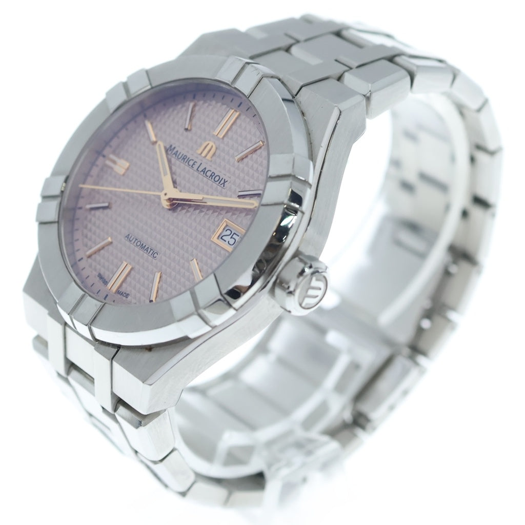 MAURICE LACROIX(モーリスラクロア) Aikon Automatic 39mm アイコン オートマティック ローズゴールド文字盤 SS/AT 腕時計 シルバー AI6007-SS002-731-1