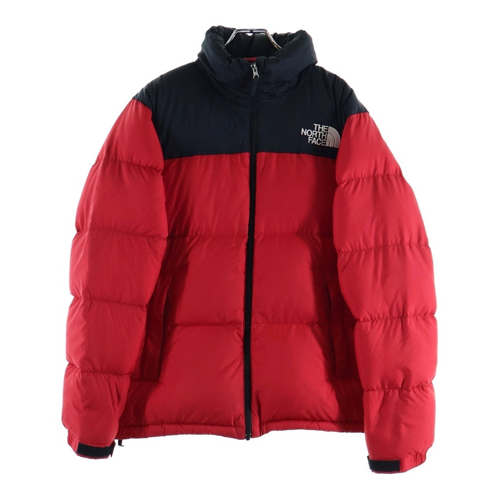 THE NORTH FACE(ザノースフェイス) NUPTSE JACKET ヌプシ ロゴ刺繍 ジップアップ ダウンジャケット レッド ND91841