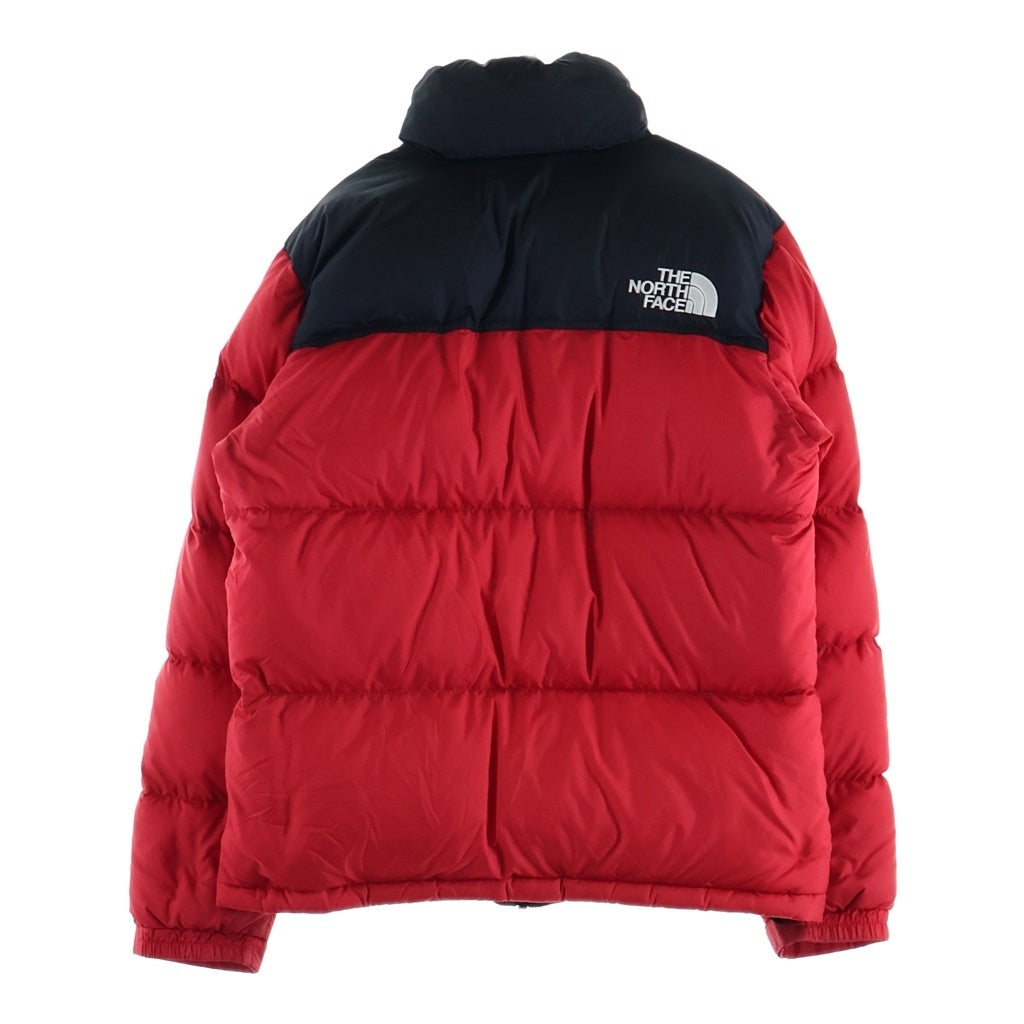 THE NORTH FACE(ザノースフェイス) NUPTSE JACKET ヌプシ ロゴ刺繍 ジップアップ ダウンジャケット レッド ND91841