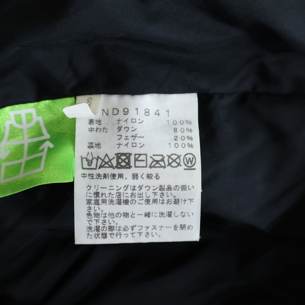 THE NORTH FACE(ザノースフェイス) NUPTSE JACKET ヌプシ ロゴ刺繍 ジップアップ ダウンジャケット レッド ND91841