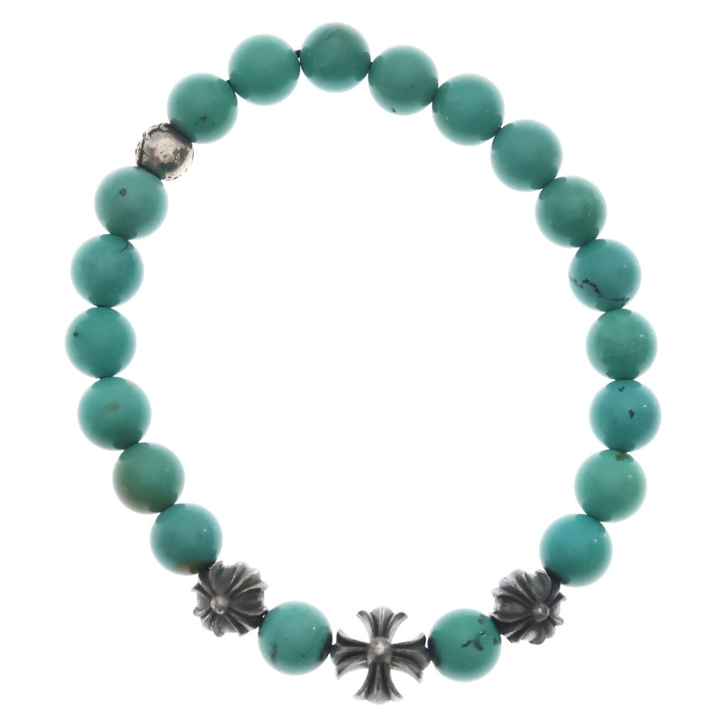 CHROME HEARTS(クロムハーツ) 8mm BEAD ビーズブレス ビーズブレスレット ターコイズ ブルー