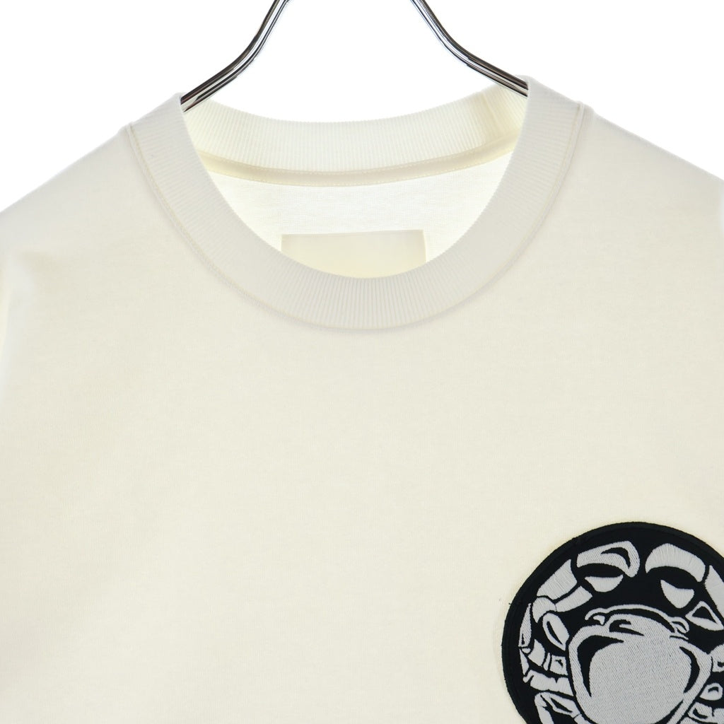 JIL SANDER(ジルサンダー) 22AW フロントワッペン付き クルーネックコットン 半袖Tシャツ カットソー ホワイト J21GC0018 J45092