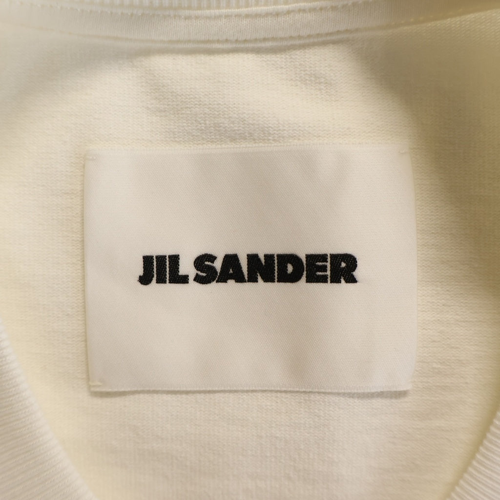 JIL SANDER(ジルサンダー) 22AW フロントワッペン付き クルーネックコットン 半袖Tシャツ カットソー ホワイト J21GC0018 J45092