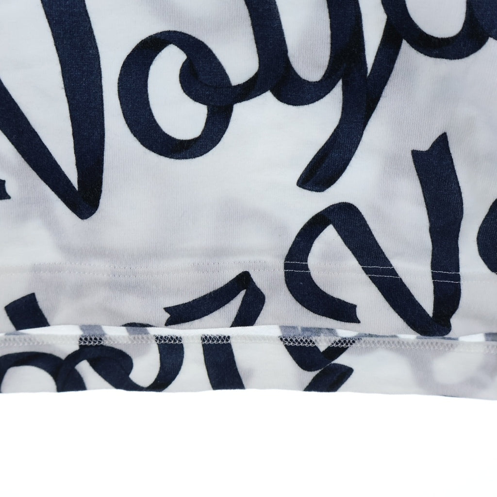 LOUIS VUITTON(ルイヴィトン) 16AW VOGUEZ VOYAGEZ Tee RM162 JPD HAY92W ヴォゲ ヴォワヤジェ 総柄 コットン クルーネック半袖Tシャツ カットソー ホワイト/ブラック