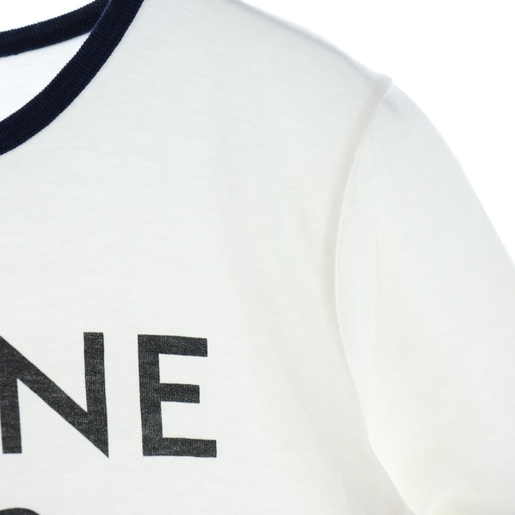 CELINE(セリーヌ) PARIS TEE パリス フロントロゴ プリント半袖Tシャツ カットソー ホワイト 2X872671Q