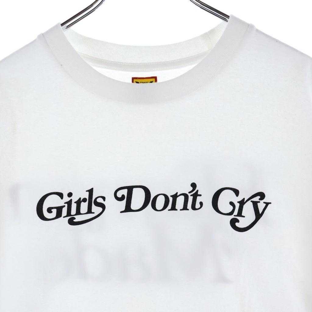HUMAN MADE(ヒューマンメイド) ×Girls Dont Cry S/S LOGO TEE 両面ロゴプリント クルーネック半袖Tシャツ カットソー ホワイト