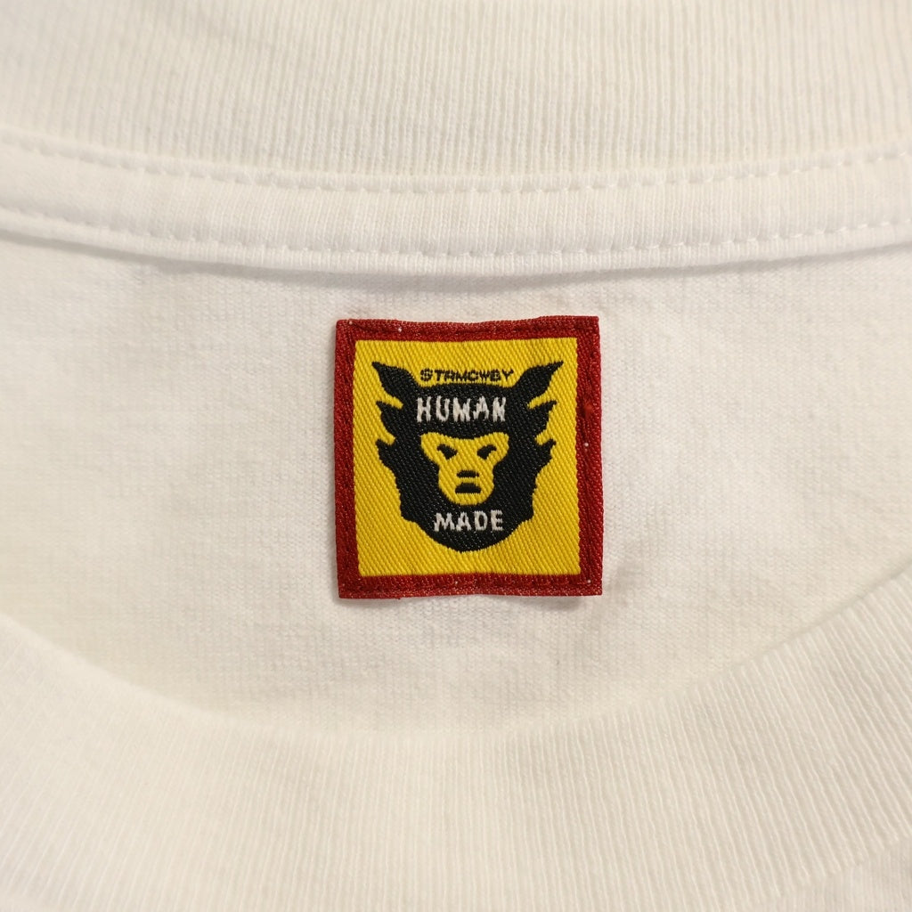 HUMAN MADE(ヒューマンメイド) ×Girls Dont Cry S/S LOGO TEE 両面ロゴプリント クルーネック半袖Tシャツ カットソー ホワイト