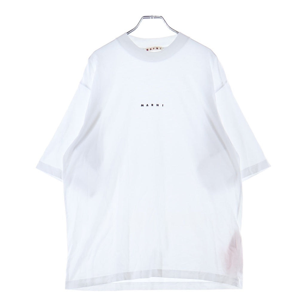 MARNI(マルニ) 23SS フロントミニロゴ クルーネック半袖Tシャツ カットソー ホワイト HUMU0223P1 USCS87