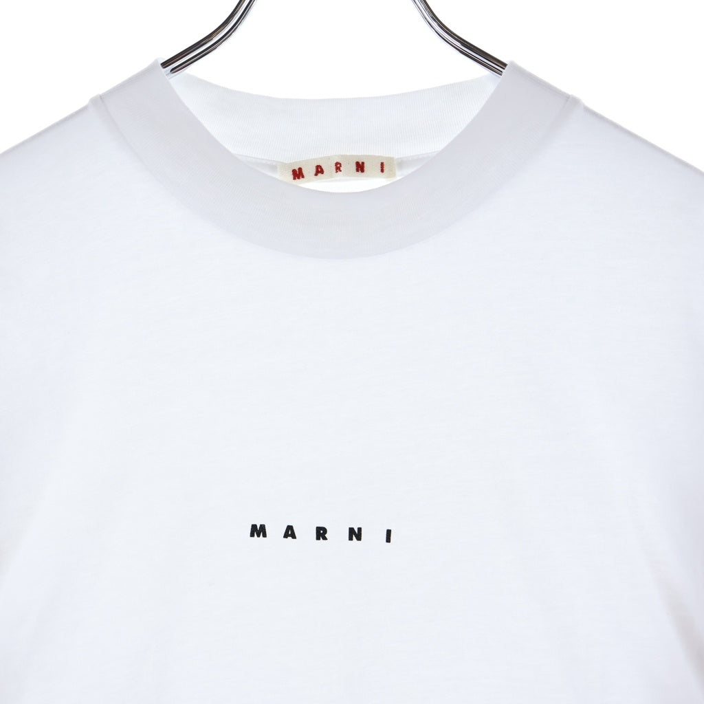 MARNI(マルニ) 23SS フロントミニロゴ クルーネック半袖Tシャツ カットソー ホワイト HUMU0223P1 USCS87