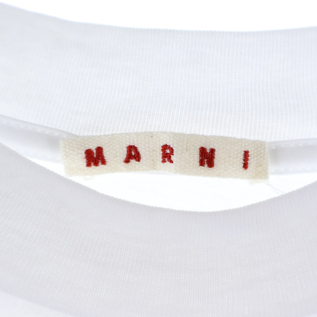 MARNI(マルニ) 23SS フロントミニロゴ クルーネック半袖Tシャツ カットソー ホワイト HUMU0223P1 USCS87