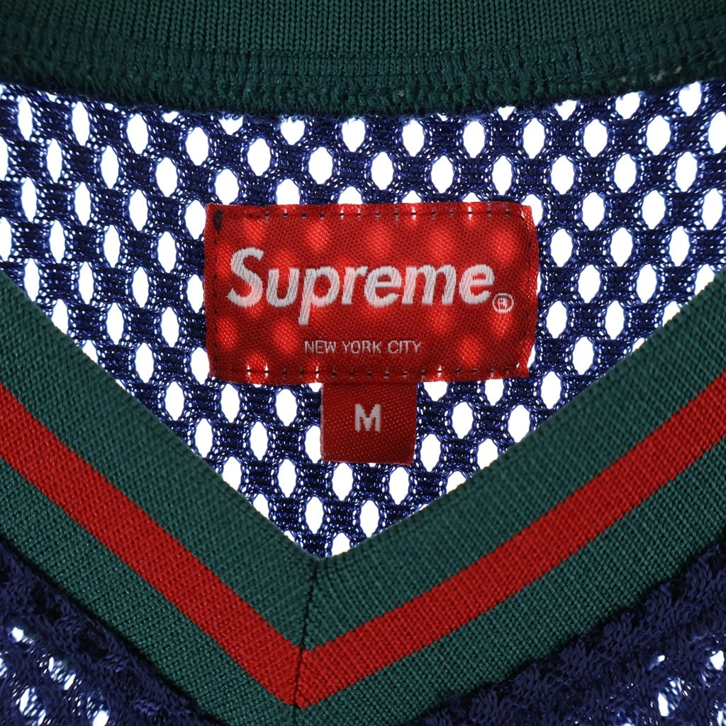 SUPREME(シュプリーム) 18SS Mesh Baseball Top メッシュ ベースボールTシャツ ナイロン ネイビー