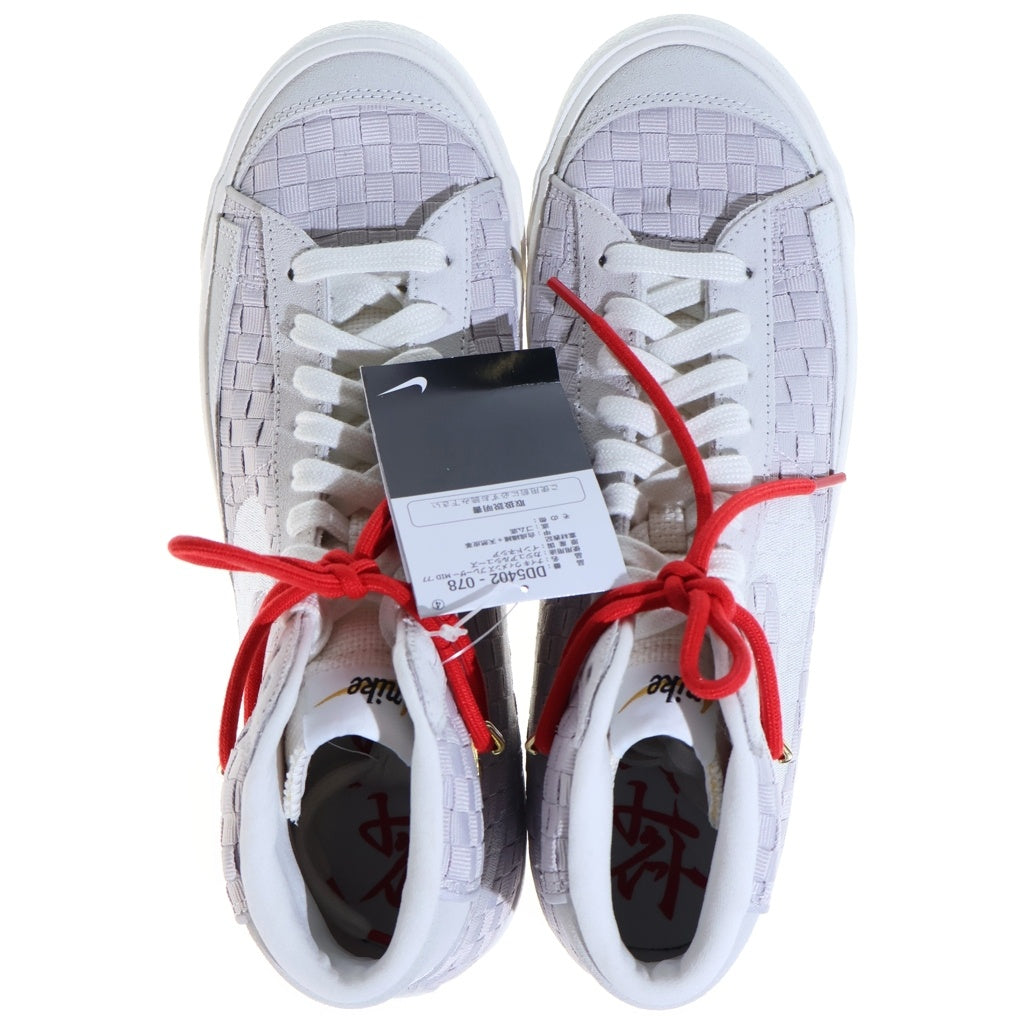 NIKE(ナイキ) WMNS BLAZER MID SASHIKO ウィメンズ ブレーザー 刺し子 ミッドカットスニーカー 77 ホワイト US10.5/27.5cm DD5402-078 レディース