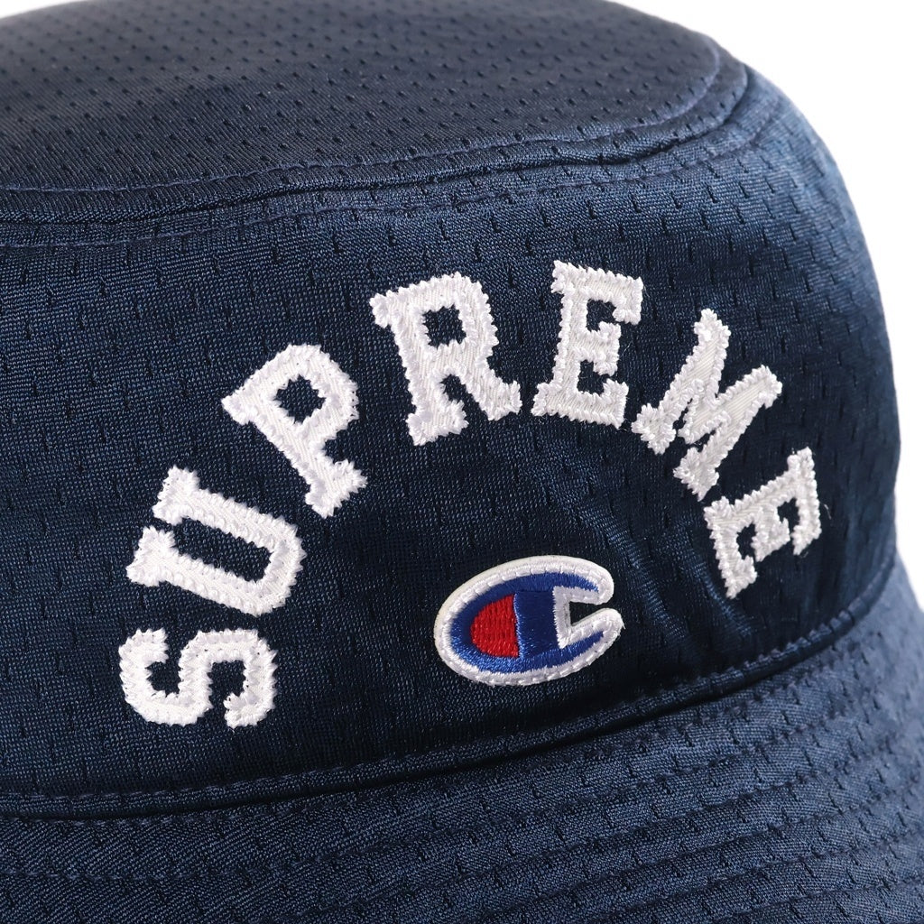 SUPREME(シュプリーム) 24SS CHAMPION Mesh Crusher × チャンピオン メッシュ バケットハット 帽子 ネイビー