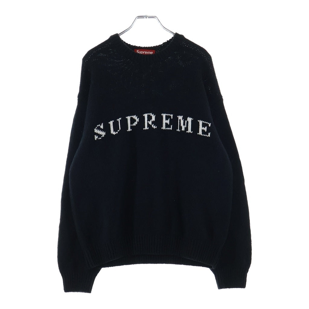SUPREME(シュプリーム) 25SS Contrast Logo Sweater コントラストロゴ プルオーバーニット セーター ブラック