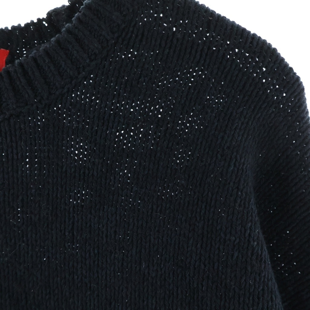 SUPREME(シュプリーム) 25SS Contrast Logo Sweater コントラストロゴ プルオーバーニット セーター ブラック