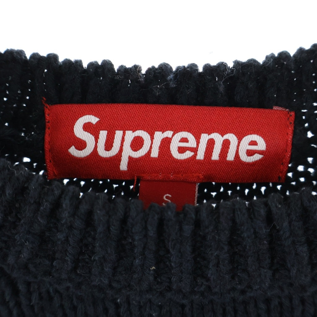 SUPREME(シュプリーム) 25SS Contrast Logo Sweater コントラストロゴ プルオーバーニット セーター ブラック