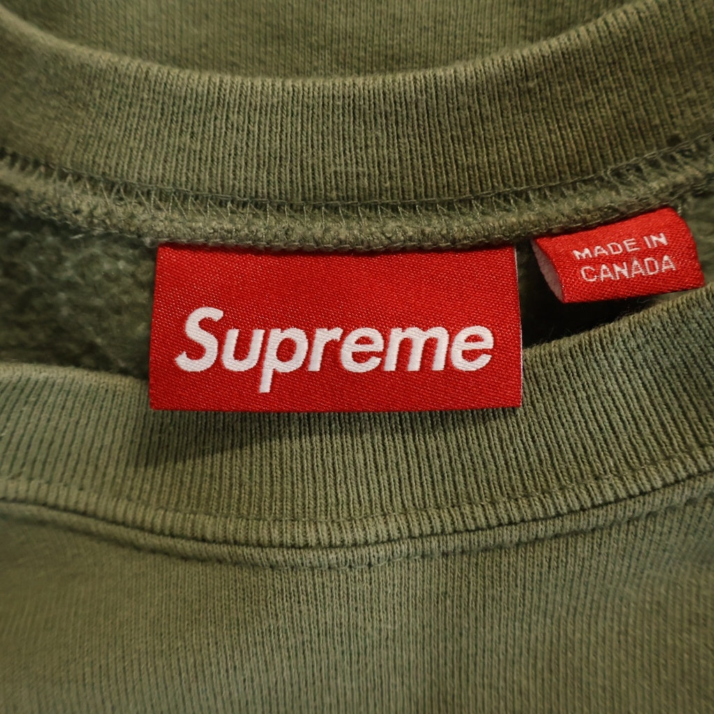 SUPREME(シュプリーム) 24SS Small Box Raglan Crewneck スモールボックスロゴ ラグラン クルーネックスウェットトレーナー グリーン